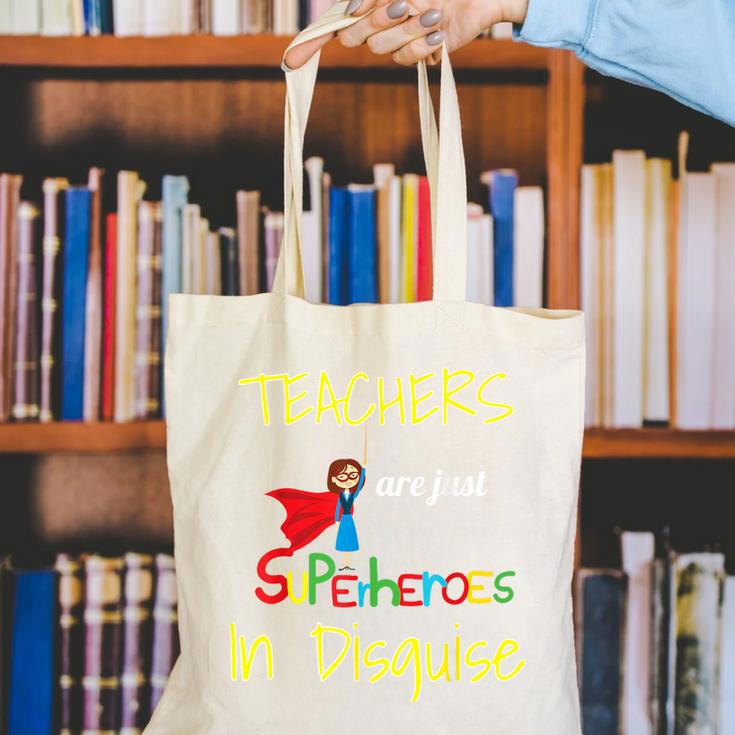 Teachers Are Superheroes First Day School T-Shirt Canvas Tote Bag, funny gift Teachers Are Superheroes First Day School T-Shirt Canvas Tote Bag, funny gift