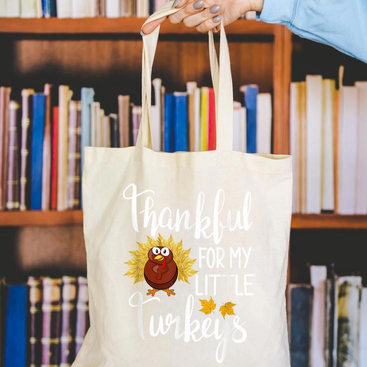 Teachers Thanksgiving Thankful For My Little Turkeys Canvas Tote Bag, funny gift Teachers Thanksgiving Thankful For My Little Turkeys Canvas Tote Bag, funny gift