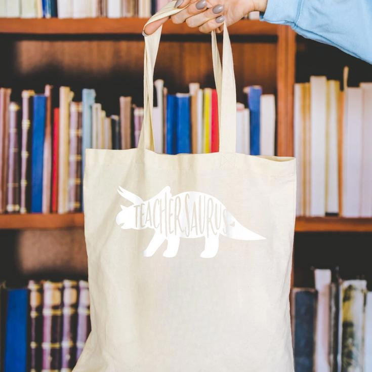 Teachersaurus Like A Normal Teacher Awesome Dinosaur Teacher Men Women Girls Kids Canvas Tote Bag, funny gift Teachersaurus Like A Normal Teacher Awesome Dinosaur Teacher Men Women Girls Kids Canvas Tote Bag, funny gift
