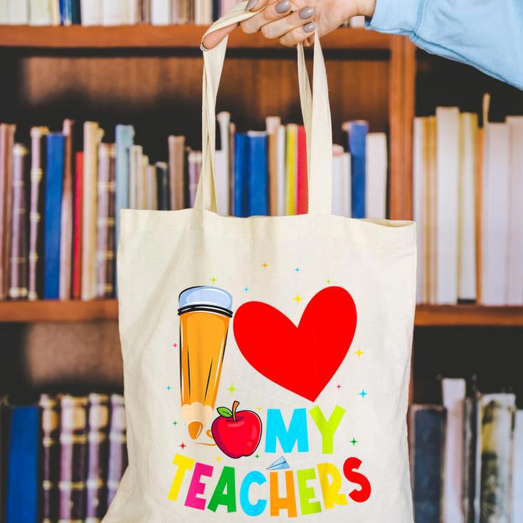 Teens Graduation I Heart My Teachers I Love My Teachers Canvas Tote Bag, funny gift