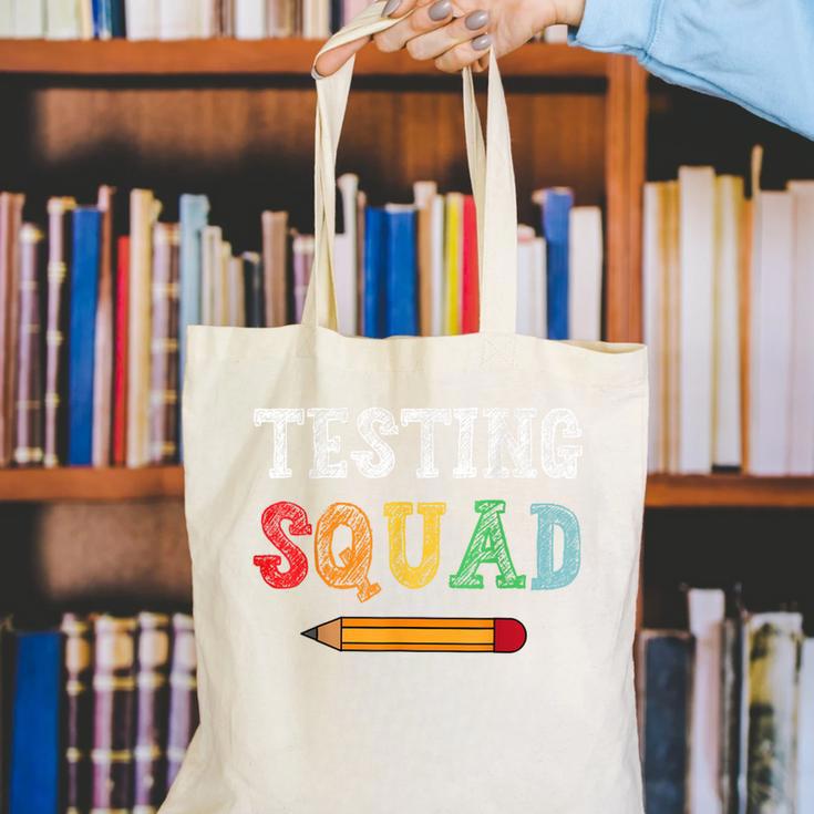 Testing Squad Costume Test Day Teacher Student School Canvas Tote Bag, funny gift Testing Squad Costume Test Day Teacher Student School Canvas Tote Bag, funny gift