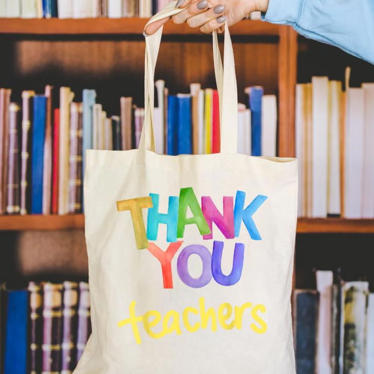 Thank You Teacher Appreciation Graduation Men Women Girls Kids Canvas Tote Bag, funny gift