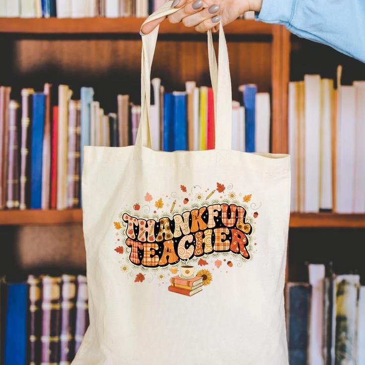 Thankful Teacher Shirts For Women Teach Thanksgiving Teacher Canvas Tote Bag, funny gift Thankful Teacher Shirts For Women Teach Thanksgiving Teacher Canvas Tote Bag, funny gift