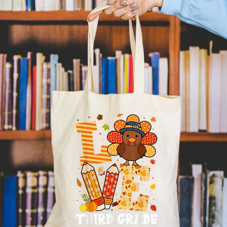 Thanksgiving Love Third Grade Teacher Turkey Autumn Fall Men Women Girls Kids Canvas Tote Bag, funny gift Thanksgiving Love Third Grade Teacher Turkey Autumn Fall Men Women Girls Kids Canvas Tote Bag, funny gift