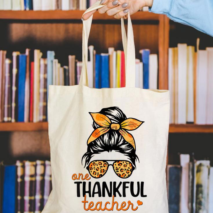 Thanksgiving Shirt Teacher Women Messy Bun Thankful Teacher Canvas Tote Bag, funny gift Thanksgiving Shirt Teacher Women Messy Bun Thankful Teacher Canvas Tote Bag, funny gift