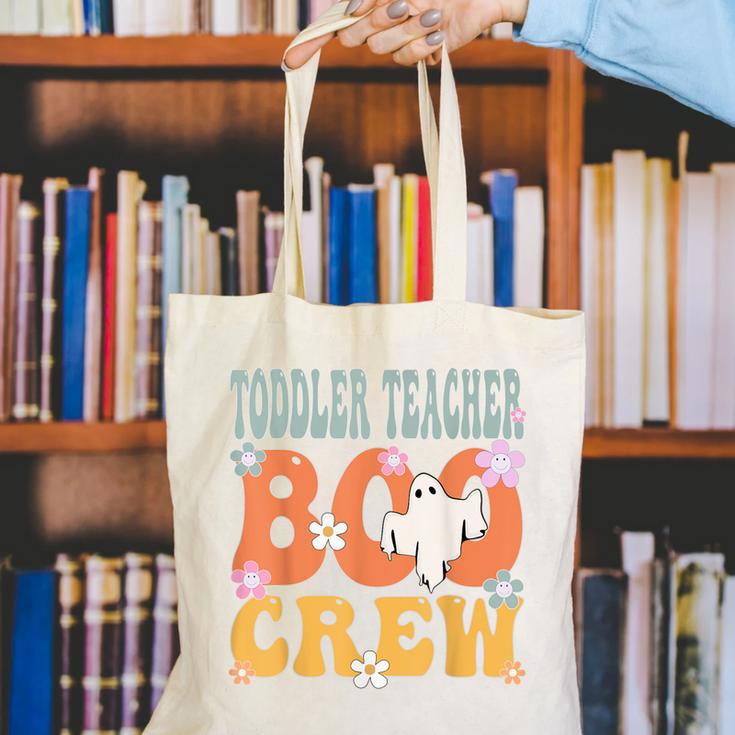 Toddler Teacher Boo Crew Ghost Groovy Halloween For Women Canvas Tote Bag, Groovy Teacher Tote Bags, funny gift Toddler Teacher Boo Crew Ghost Groovy Halloween For Women Canvas Tote Bag, Groovy Teacher Tote Bags, funny gift