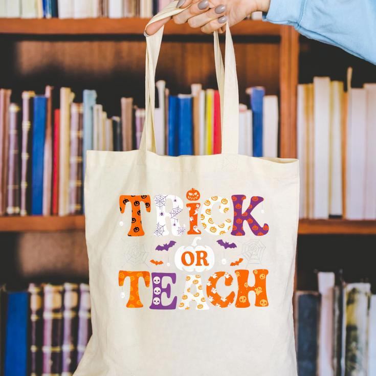 Trick Or Teach Teacher Halloween Costume Men Women Canvas Tote Bag, funny gift
