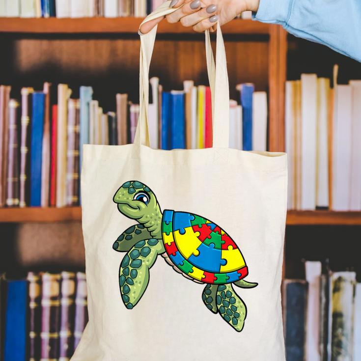 Turtle Puzzle Pieces For Autism Awareness Kids Women Teacher Canvas Tote Bag, funny gift Turtle Puzzle Pieces For Autism Awareness Kids Women Teacher Canvas Tote Bag, funny gift