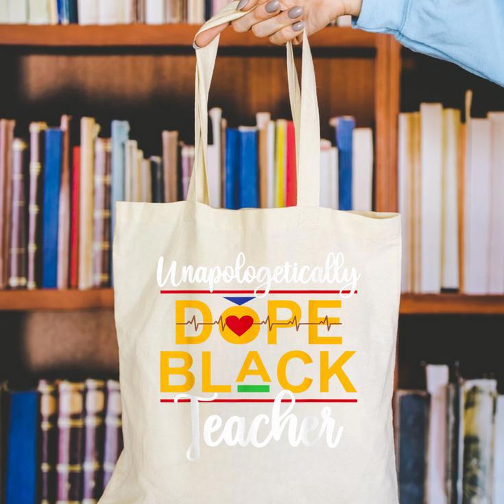 Unapologetic Dope Teacher African American Melanin Canvas Tote Bag, funny gift