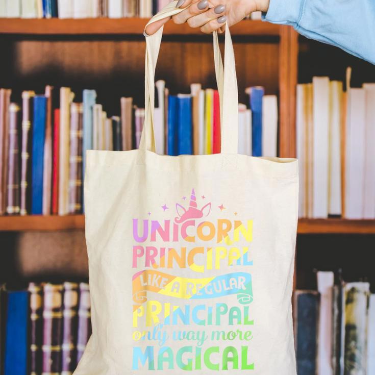 Unicorn Principal Back To School Teacher Appreciation Canvas Tote Bag, funny gift Unicorn Principal Back To School Teacher Appreciation Canvas Tote Bag, funny gift