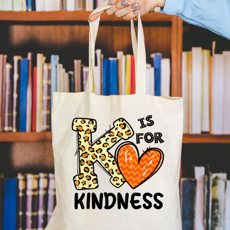 Unity Day K Is For Kindness Anti Bullying Orange Teacher Men Women Kids Canvas Tote Bag, funny gift