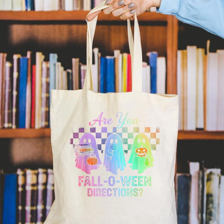 Vintage Are You Fall O Ween Directions Teacher Halloween Canvas Tote Bag, funny gift