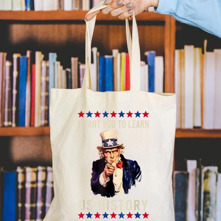 I Want You To Learn US History American Teacher School For Men Women Canvas Tote Bag, History Teacher Tote Bags, funny gift I Want You To Learn US History American Teacher School For Men Women Canvas Tote Bag, History Teacher Tote Bags, funny gift