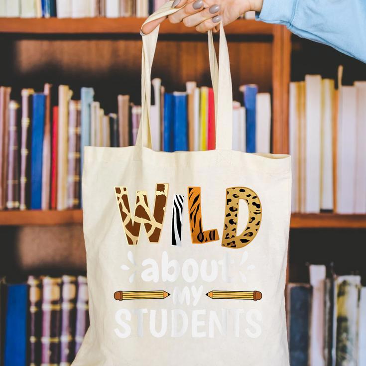 Wild About My Students School Teachers And Students Canvas Tote Bag, funny gift