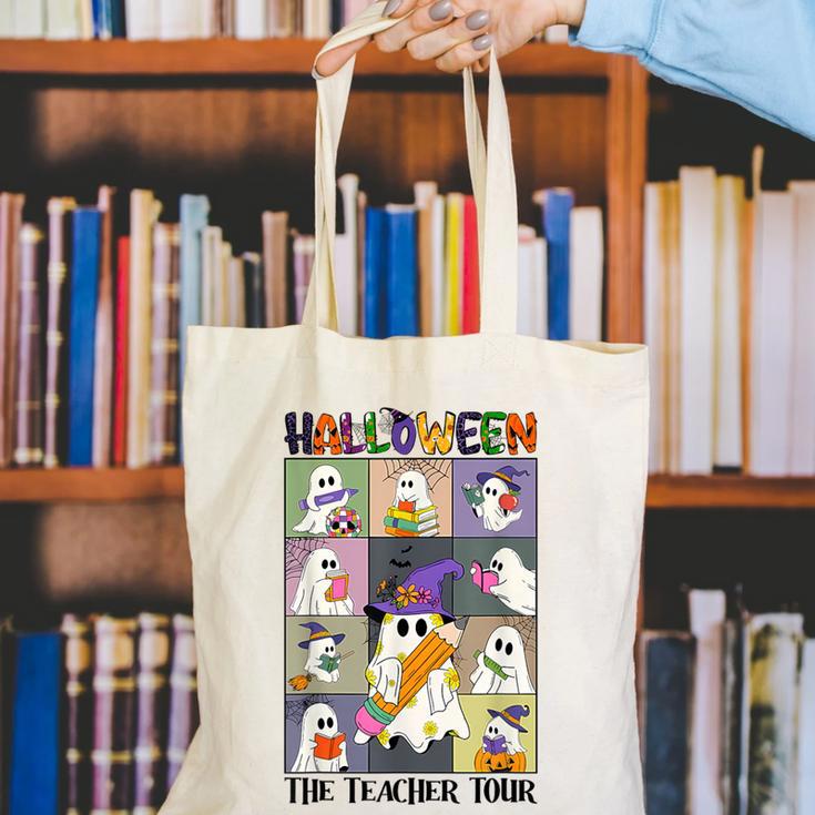Women Halloween The Teacher Tour Ghosts Pencil Pumpkins Canvas Tote Bag, funny gift Women Halloween The Teacher Tour Ghosts Pencil Pumpkins Canvas Tote Bag, funny gift