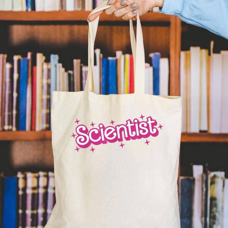 Women Retro Pink Scientist Science Teacher Back To School Canvas Tote Bag, Science Teacher Tote Bags, funny gift Women Retro Pink Scientist Science Teacher Back To School Canvas Tote Bag, Science Teacher Tote Bags, funny gift