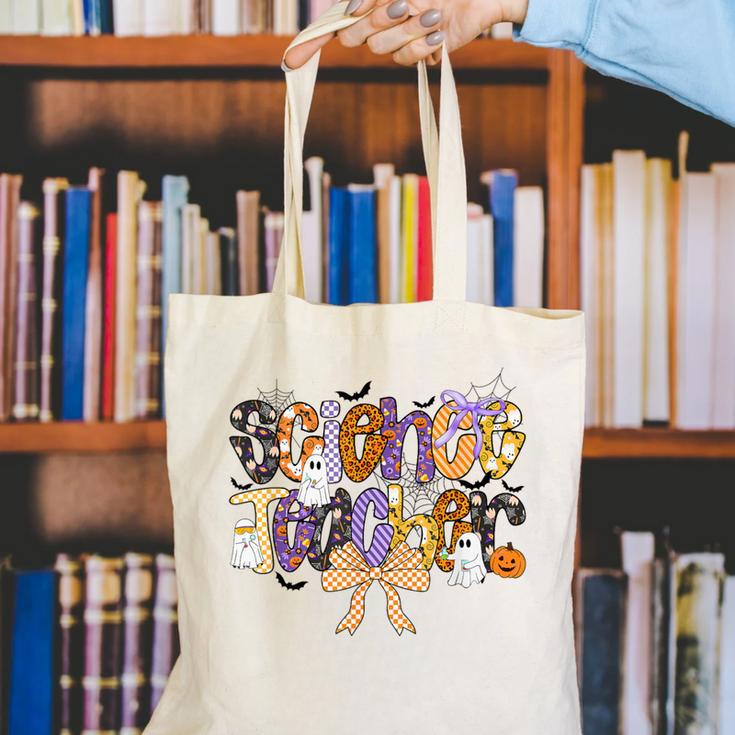 Women Spooky Science Teacher Halloween Science Stem Teacher Canvas Tote Bag, Science Teacher Tote Bags, funny gift Women Spooky Science Teacher Halloween Science Stem Teacher Canvas Tote Bag, Science Teacher Tote Bags, funny gift