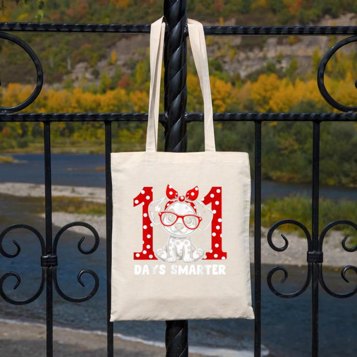 100 Days Smarter 101st Day School Dalmatian Dog Teacher Kids Canvas Tote Bag, funny design 100 Days Smarter 101st Day School Dalmatian Dog Teacher Kids Canvas Tote Bag, funny design