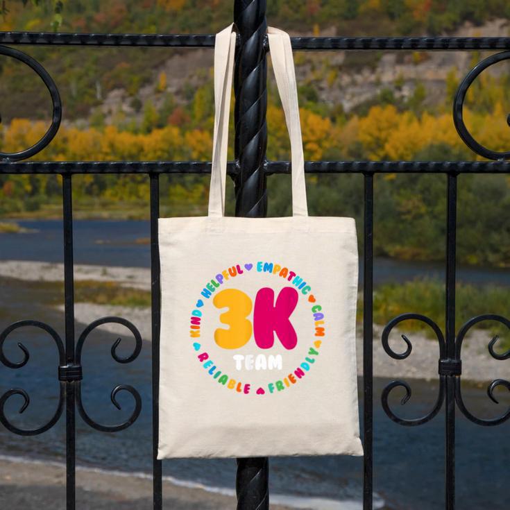 3K Team & Teacher Squad Threes Crew PreK Elementary Team Canvas Tote Bag, funny design 3K Team & Teacher Squad Threes Crew PreK Elementary Team Canvas Tote Bag, funny design
