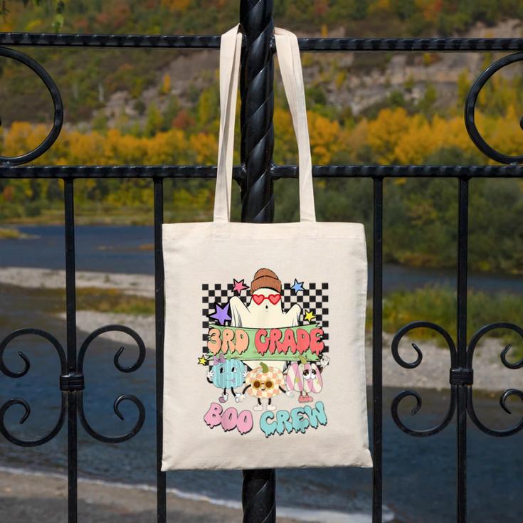 3rd Grade Boo Crew Third Grade Halloween Costume Teacher Kid Canvas Tote Bag, funny design