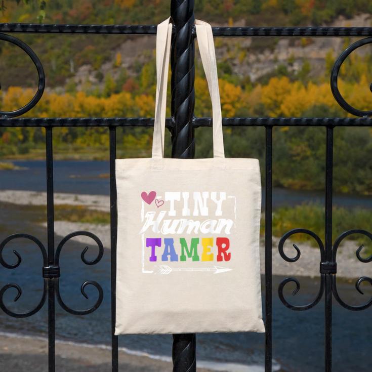 4 Teachers Or Parents Tiny Human Tamer Tee T-Shirt Canvas Tote Bag, funny design 4 Teachers Or Parents Tiny Human Tamer Tee T-Shirt Canvas Tote Bag, funny design