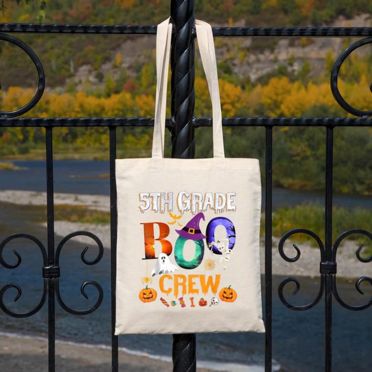 5th Grade Boo Crew Teacher Student Halloween Costume For Men Women Kids Canvas Tote Bag, funny design 5th Grade Boo Crew Teacher Student Halloween Costume For Men Women Kids Canvas Tote Bag, funny design