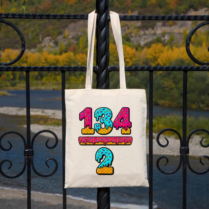 67 Ice Cream Drip Meme Division Math Teacher Gen Alpha Slang Canvas Tote Bag, funny design