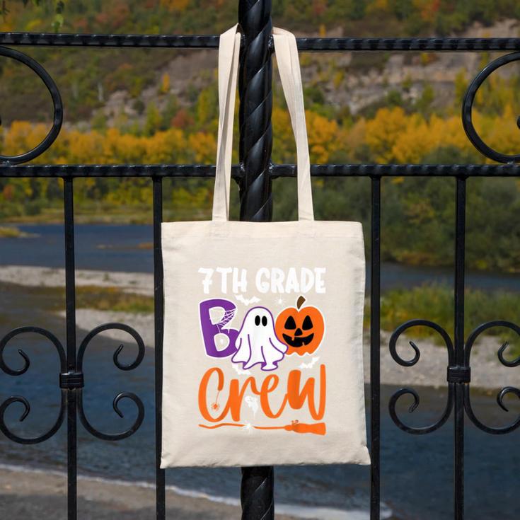 7th Grade Boo Crew Teacher Student Halloween Costume Canvas Tote Bag, funny design 7th Grade Boo Crew Teacher Student Halloween Costume Canvas Tote Bag, funny design
