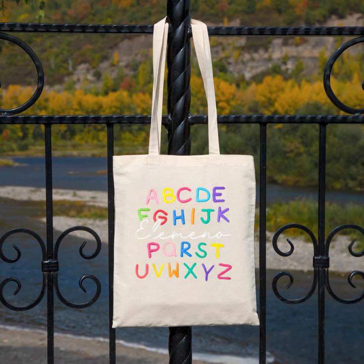 ABC Elemeno Kindergarten Teacher Boy Girl Kid Back To School Canvas Tote Bag, funny design ABC Elemeno Kindergarten Teacher Boy Girl Kid Back To School Canvas Tote Bag, funny design