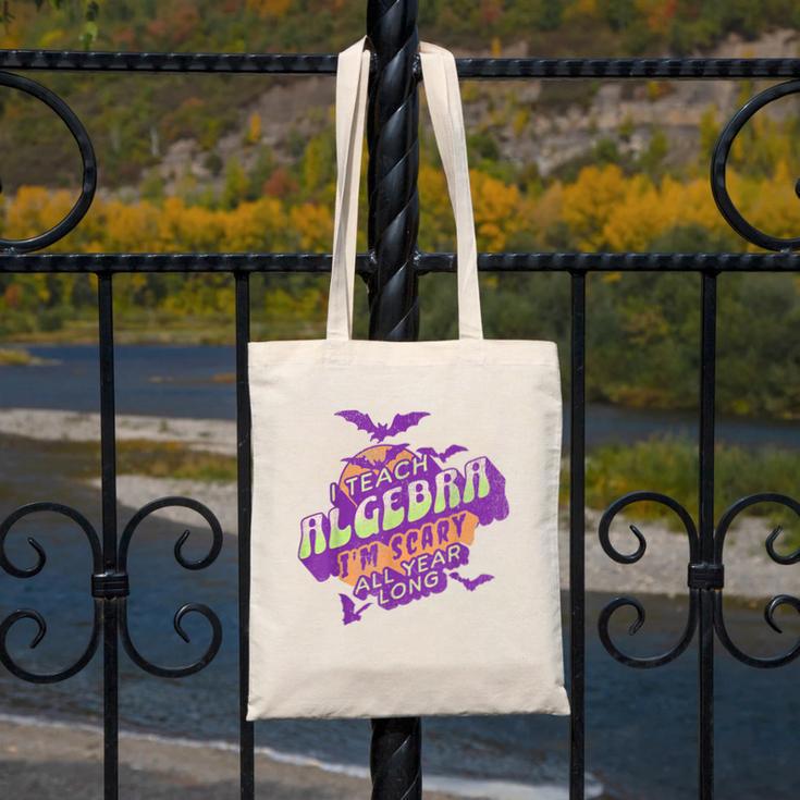 Algebra Teacher Halloween Spooky Ghost Math Mathematics Grad Canvas Tote Bag, funny design Algebra Teacher Halloween Spooky Ghost Math Mathematics Grad Canvas Tote Bag, funny design