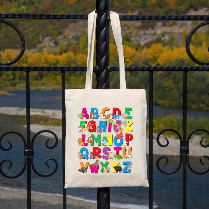 Alphabet Animals ABCs Zoo Kids Boys Girls Teacher Canvas Tote Bag, funny design