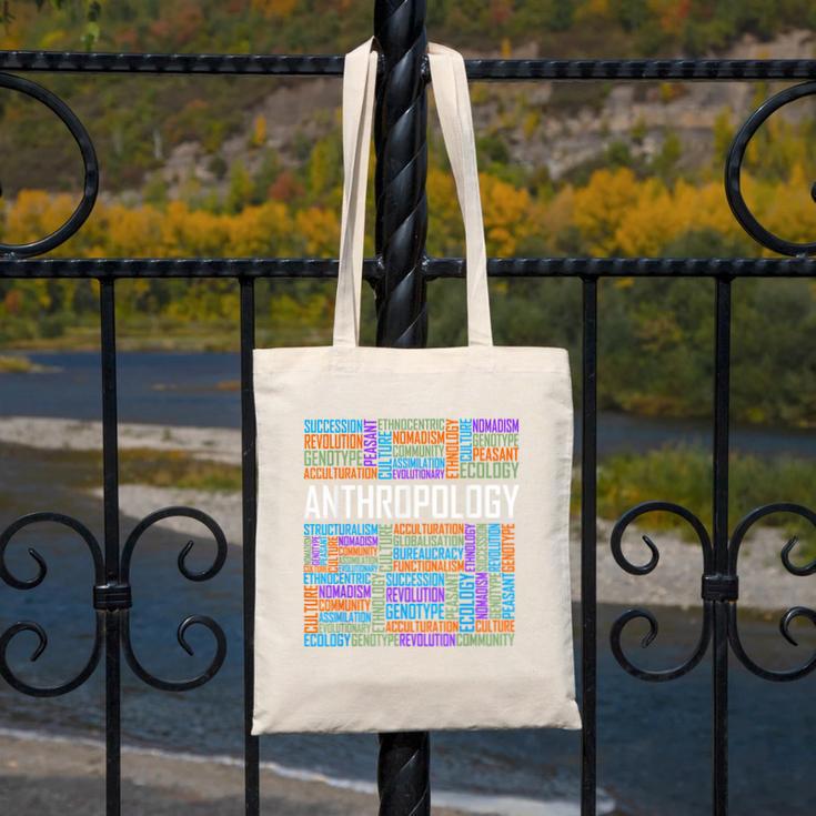 Anthropology Words Anthropologist Teacher Canvas Tote Bag, funny design Anthropology Words Anthropologist Teacher Canvas Tote Bag, funny design