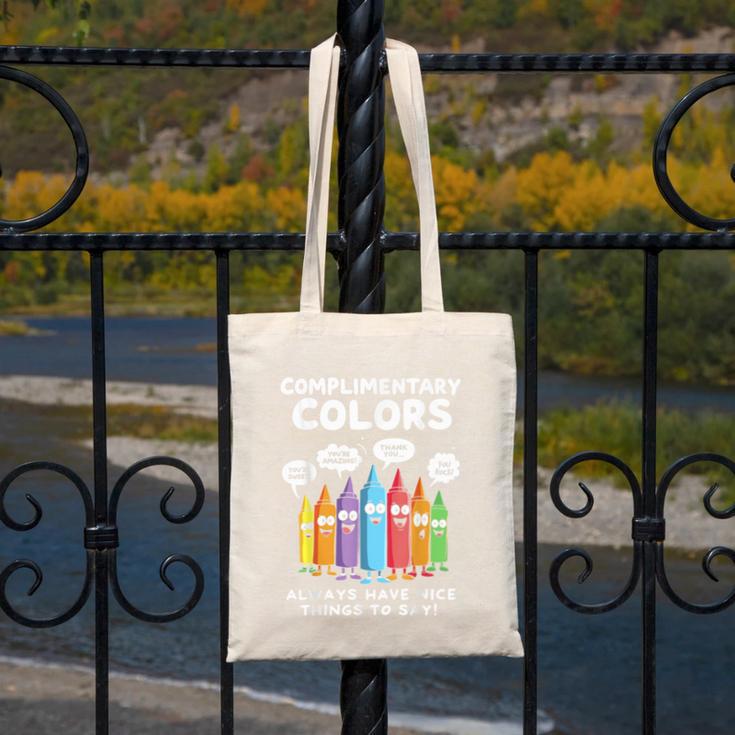 Art Teacher COMPLIMENTARY Colors Always Have Things To Say Canvas Tote Bag, funny design Art Teacher COMPLIMENTARY Colors Always Have Things To Say Canvas Tote Bag, funny design