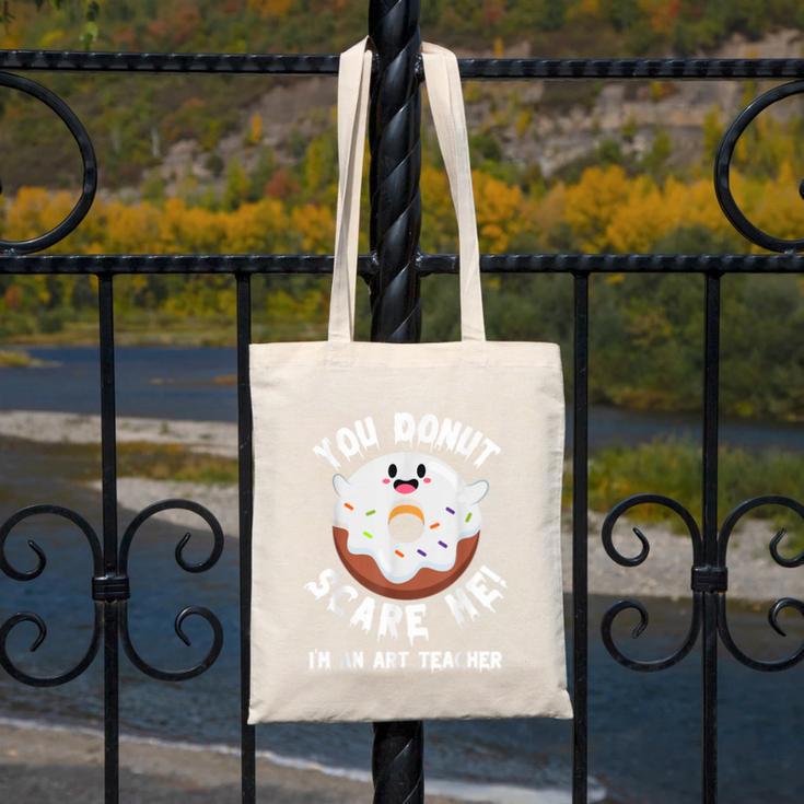 Art Teacher Halloween Donut Lover Costume Kawaii Monster Canvas Tote Bag, funny design