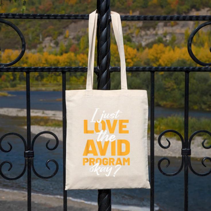 AVID Team Appreciation Essentials AVID Program Teacher Canvas Tote Bag, funny design