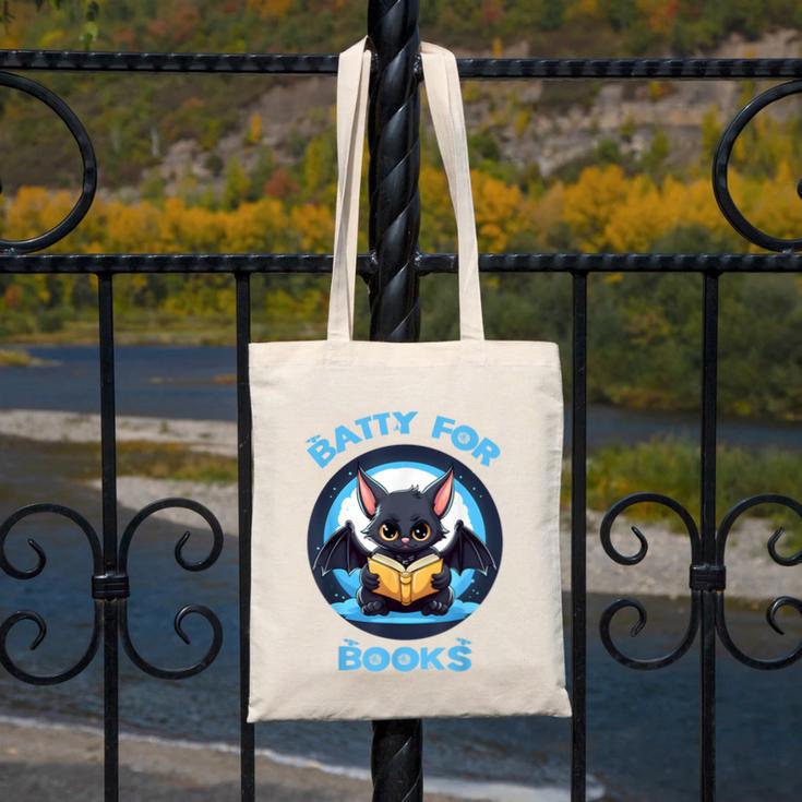 Batty About Books Lover Teacher Librarian Bookish Halloween For Men Women Kids Canvas Tote Bag, funny design Batty About Books Lover Teacher Librarian Bookish Halloween For Men Women Kids Canvas Tote Bag, funny design