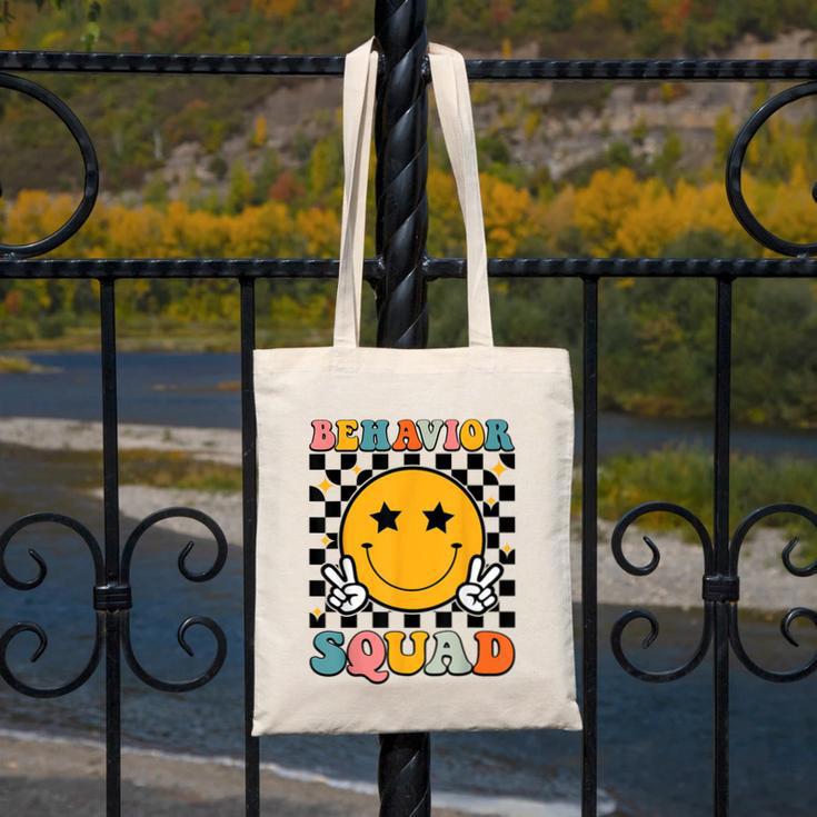 Behavior Squad Specialist Analyst Behavior Teacher Retro Canvas Tote Bag, funny design Behavior Squad Specialist Analyst Behavior Teacher Retro Canvas Tote Bag, funny design