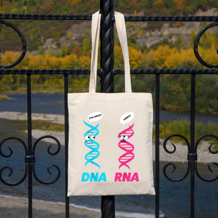 Biology Teacher DNA RNA Student Science Biologist Men Women Canvas Tote Bag, Science Teacher Gifts, funny design