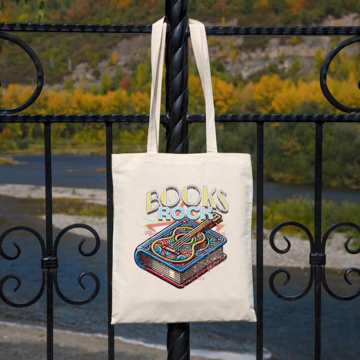 Books Rock Rock'n Roll Science Of Reading Teachers Guitar Canvas Tote Bag, Science Teacher Gifts, funny design Books Rock Rock'n Roll Science Of Reading Teachers Guitar Canvas Tote Bag, Science Teacher Gifts, funny design