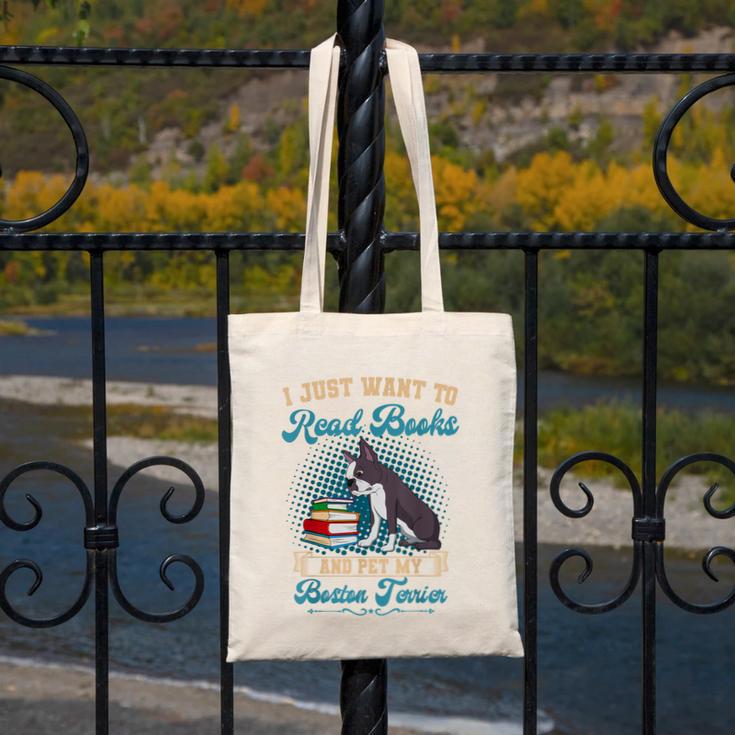 Boston Terrier American Gentleman Bibliophile Book Lover Canvas Tote Bag, American Boston Terrier Gifts, funny design