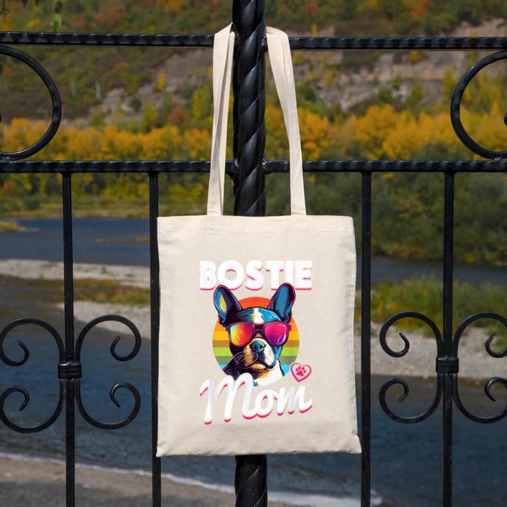 Boston Terrier Bostie Dog Breed Pet Bostie Mom Canvas Tote Bag, Couple Gifts, Mom Gifts, Boston Terrier Mom Gifts, funny design