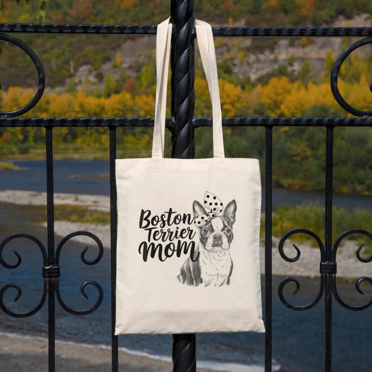 Boston Terrier Dog Bostie Mom Idea For Women Canvas Tote Bag, Couple Gifts, Mom Gifts, Boston Terrier Mom Gifts, funny design