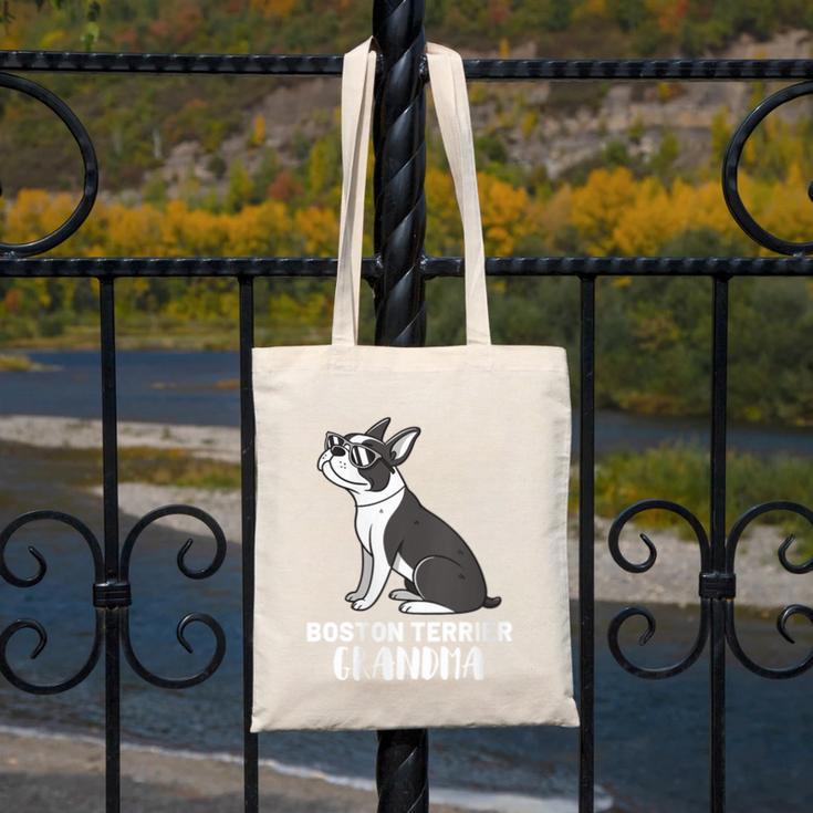 Boston Terrier Dog Owner Grandma Canvas Tote Bag, funny design
