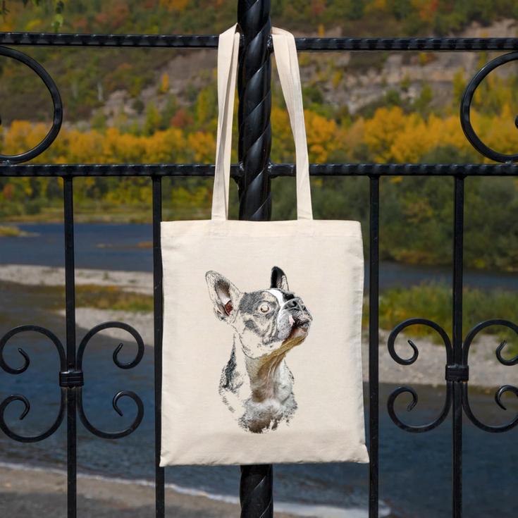 Boston Terrier Dog Graphic Pet Art Boston Terrier For Men Women Kids Canvas Tote Bag, funny design