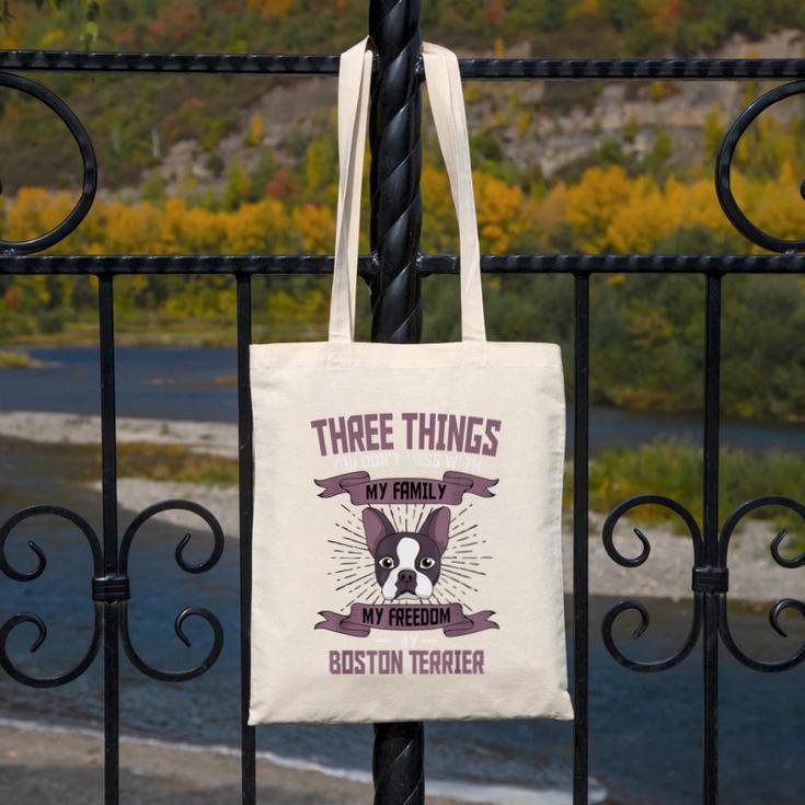 Boston Terrier Don't Mess With American Gentleman Dog Lover Canvas Tote Bag, American Boston Terrier Gifts, funny design