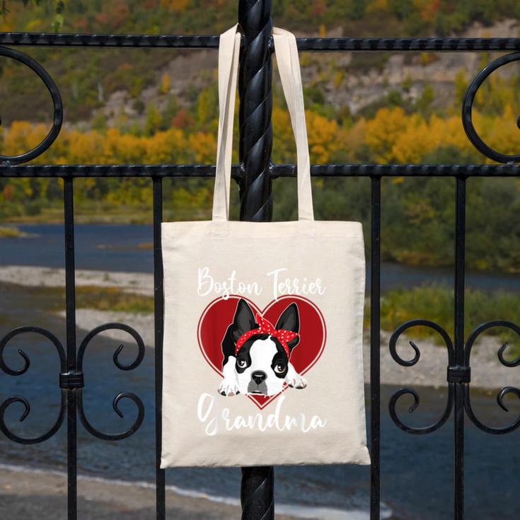 Boston Terrier Grandma Dog Owner Boston Terrier For Men Women Canvas Tote Bag, funny design