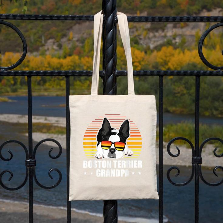 Boston Terrier Grandpa Dog Owner Boston Terrier Canvas Tote Bag, funny design