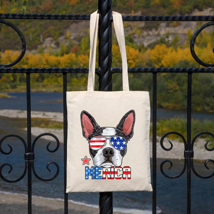 Boston Terrier Merica 4th Of July T Shirt Men Boys Dog Puppy Canvas Tote Bag, Boston Terrier 4th Of July Gifts, funny design