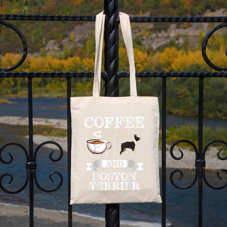 Boston Terrier Shirt Coffee And Boston Terrier Cute Dog For Men Women Girls Kids Canvas Tote Bag, funny design