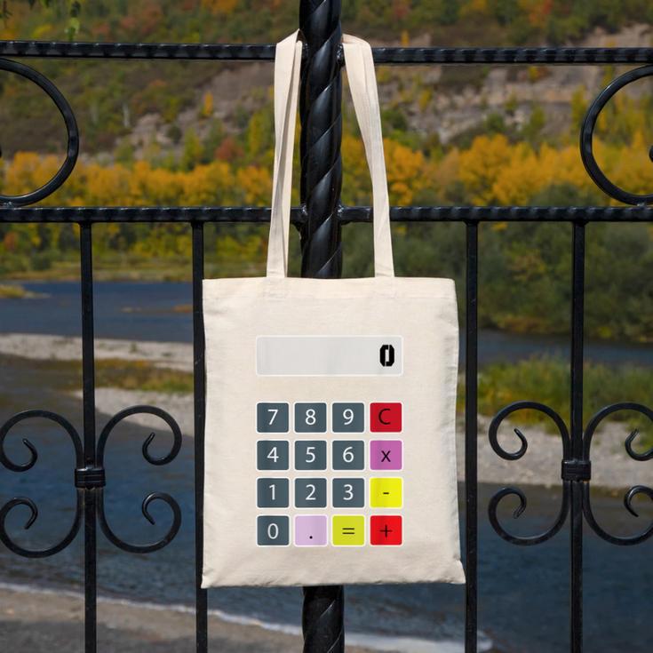 Calculator Math Teacher Halloween Costumes Women Men Adults Canvas Tote Bag, funny design